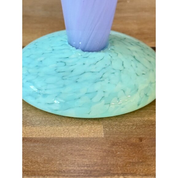 Vtg. Hand-Blown Unique Swirl Design Glass Union Station Type Retro Glass - Picture 3 of 9